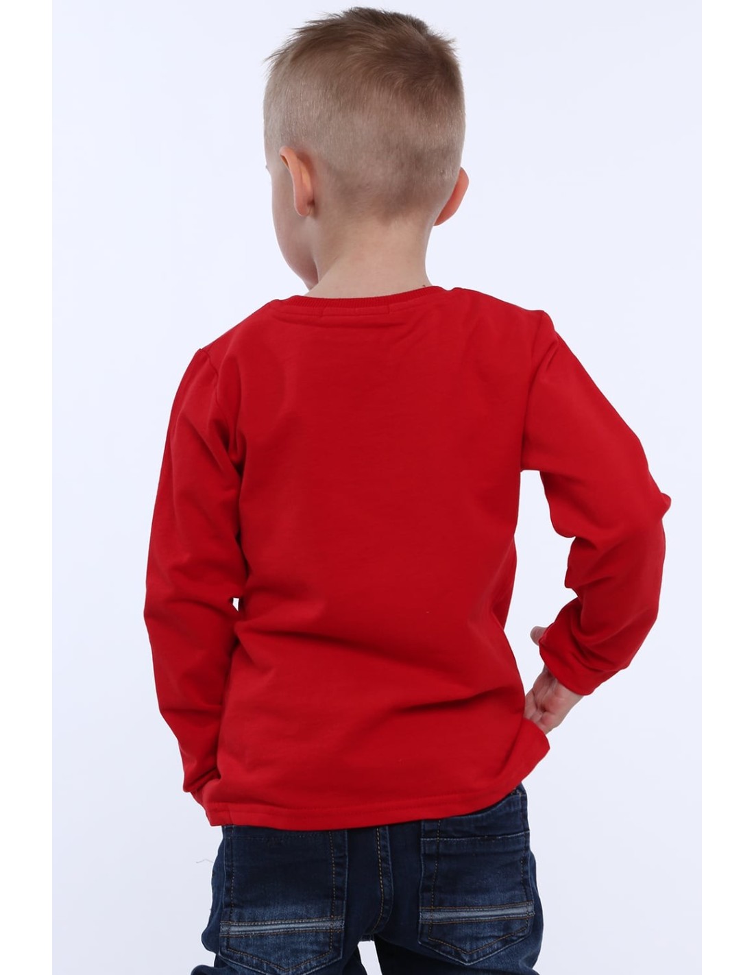 Rotes bedrucktes Jungen-Sweatshirt NDZ9094 – Online-Shop – Boutique